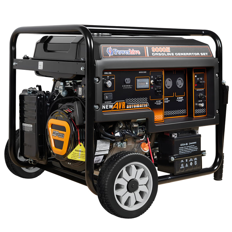 POWERHIVE Open Frame Gasoline Generator 10.5-11.5kW – Mod.9000E | Heavy-Duty Construction Power