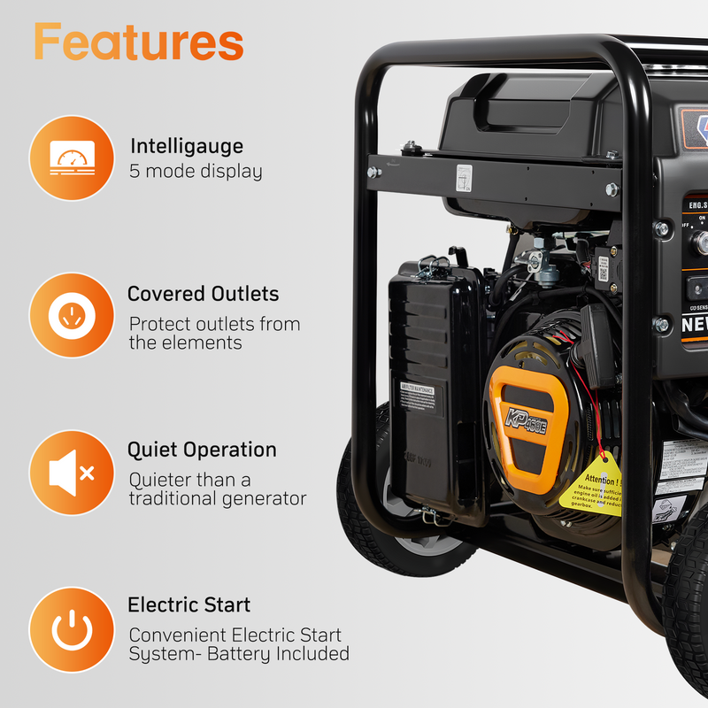 POWERHIVE Open Frame Gasoline Generator 10.5-11.5kW – Mod.9000E | Heavy-Duty Construction Power