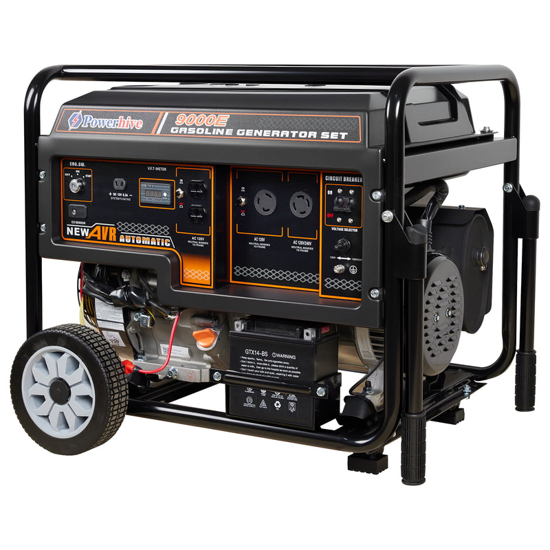 POWERHIVE Open Frame Gasoline Generator 10.5-11.5kW – Mod.9000E | Heavy-Duty Construction Power