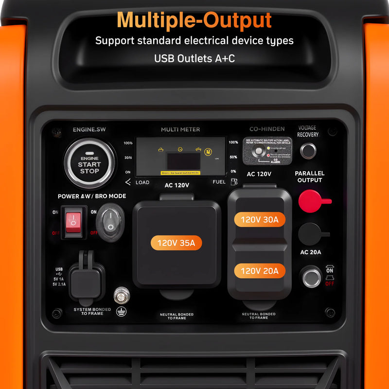 POWERHIVE Enclosed Gasoline Generator 4.2kW – Mod.4800IE | Silent & Portable Power