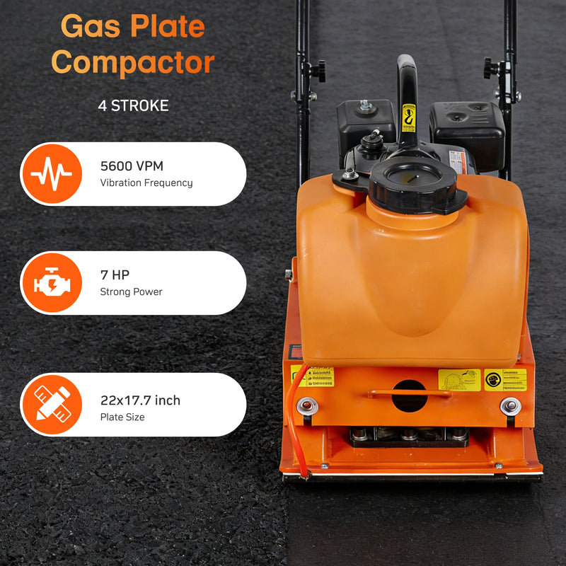POWERHIVE Plate Compactor – Mod. SC-90 |  2922 lbf,22″ × 17.7″ Plate
