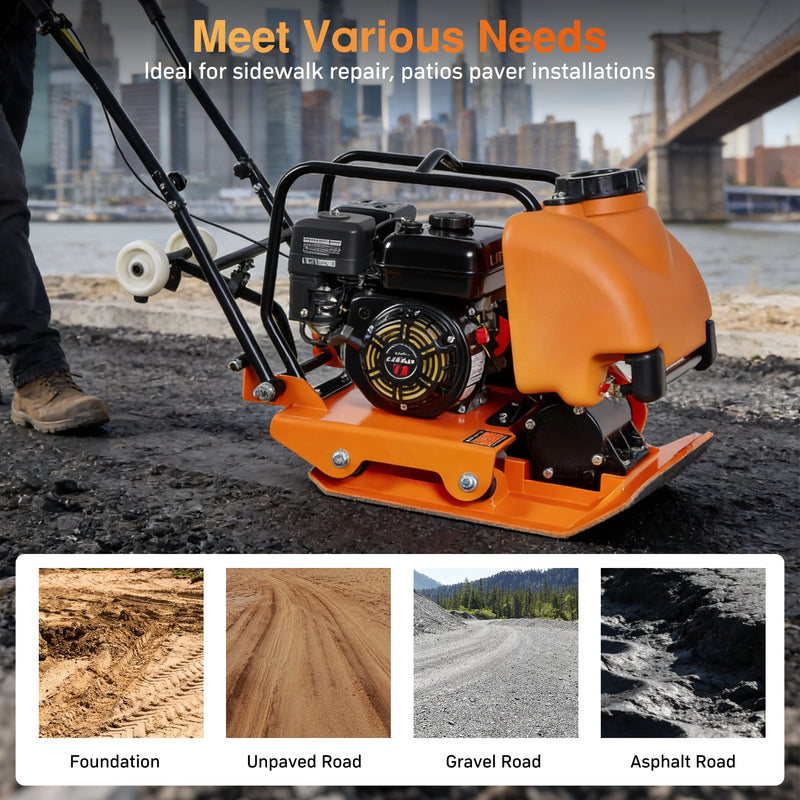 POWERHIVE Plate Compactor - Mod. SC-77W |  3035 lbf , 25.2″ × 18.5″ Plate