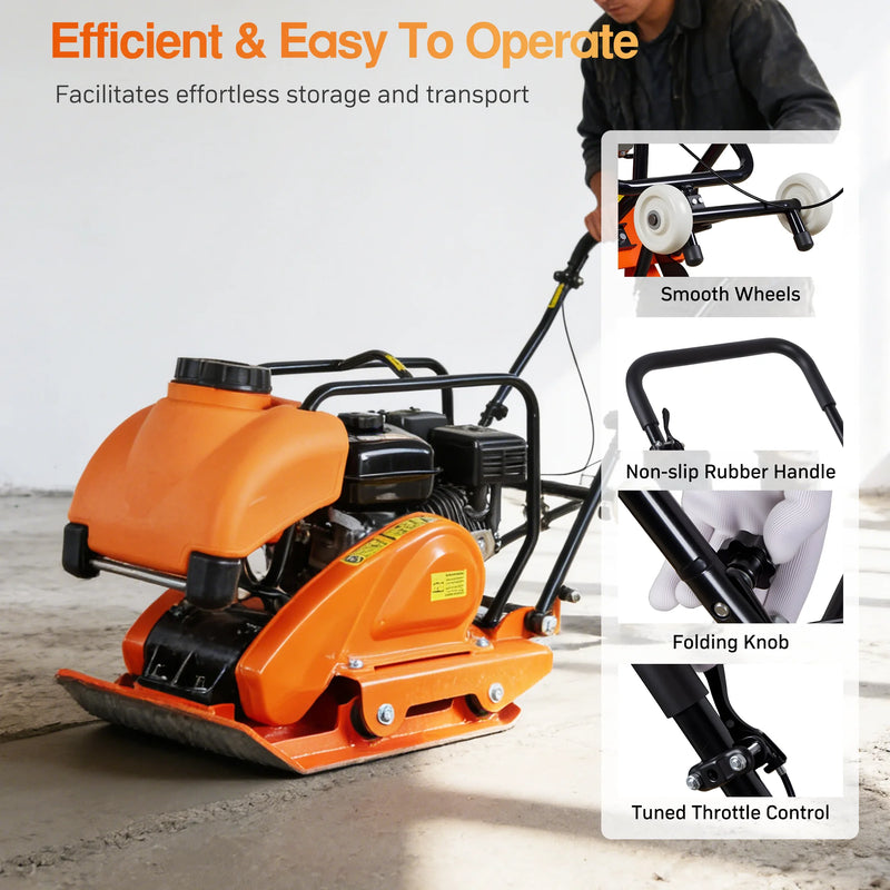 POWERHIVE Plate Compactor - Mod. SC-77W |  3035 lbf , 25.2″ × 18.5″ Plate
